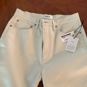 Agolde Cream leather pant